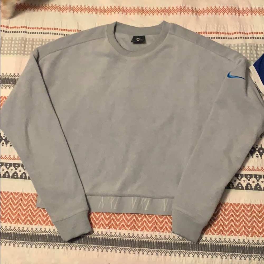 Nike grey Cropped sweatshirt